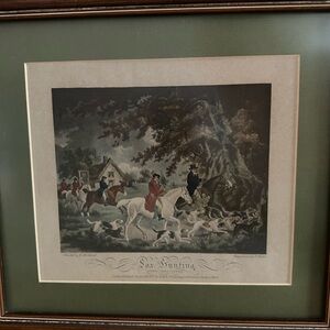 Vintage Fox Hunting Framed Print by George Morewell
